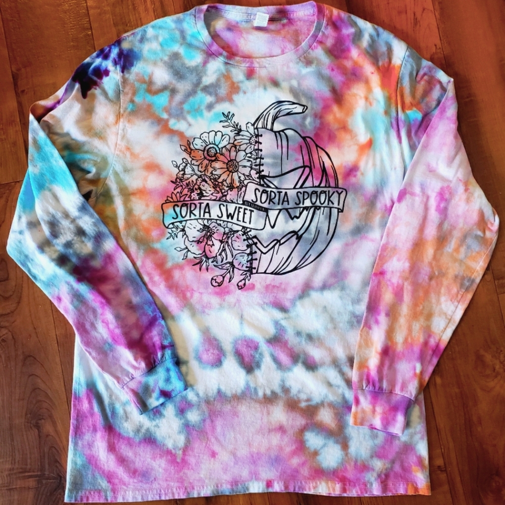 Sorta Sweet Sorta Spooky Halloween Tie Dye